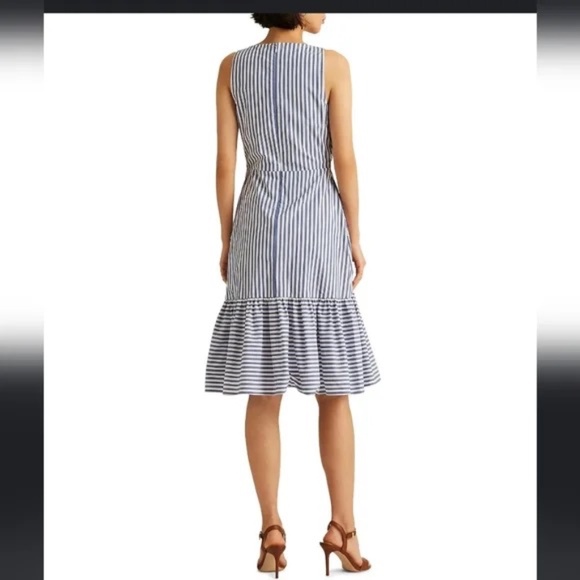 Ralph Lauren Blue and White Striped Dress - Picture 2 of 11